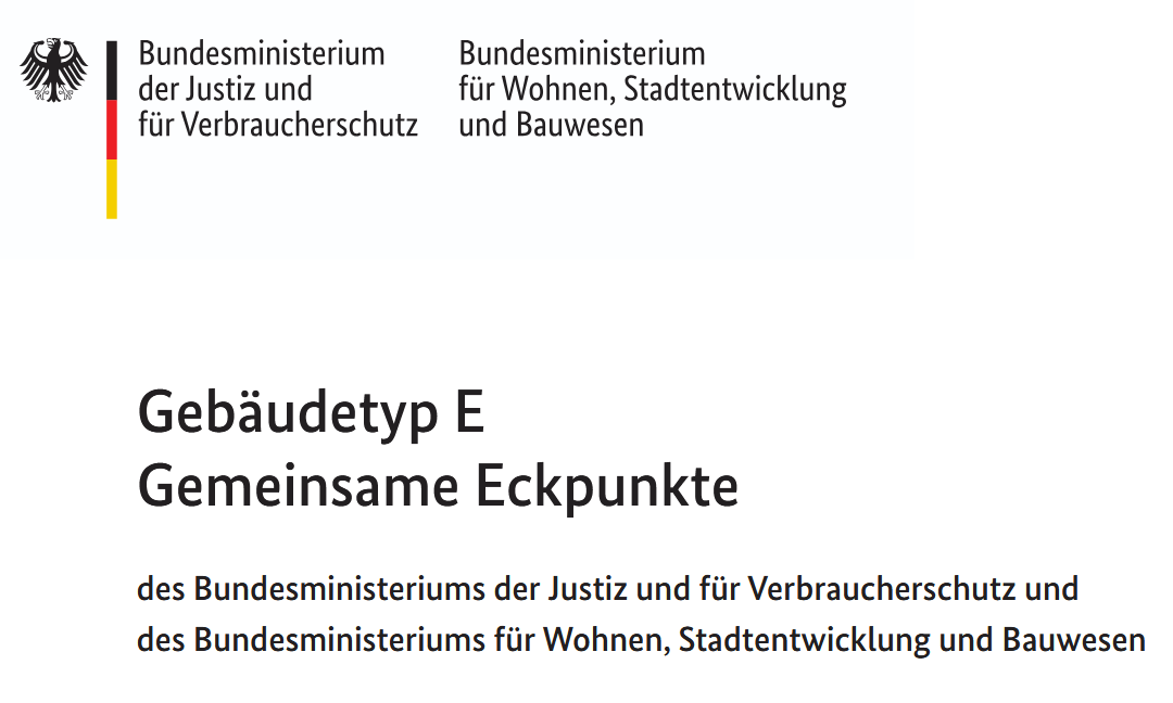 Titelblatt des Papiers 'Gebäudetyp E'